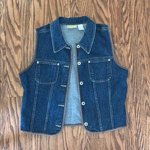 Vintage Liz Claiborne LIZWEAR Jean Vest Medium
